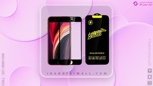 گلس شیشه ای تمام صفحه و فول چسب آنتی استاتیک گوشی iPhone SE 2020 در فروشگاه ایران دیجی مال