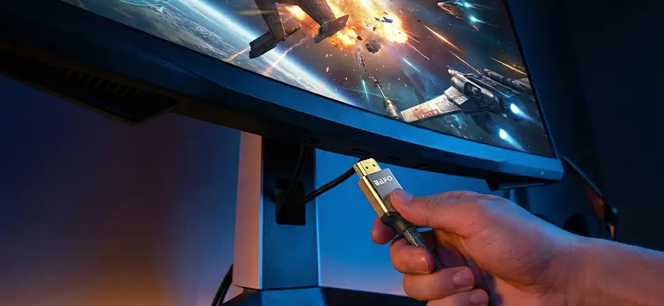 اتصال نهایی کابل تصویر پرسرعت بافو به تلویزیون 4K برای تجربه بازی و فیلم بدون تاخیر و با بالاترین وضوح